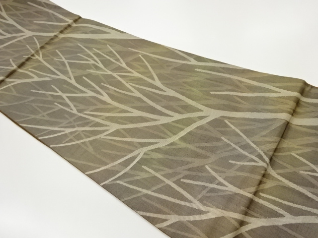 樹木模様織出し袋帯